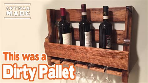 How to Build a Pallet Wine Rack // DIY Woodworking - YouTube