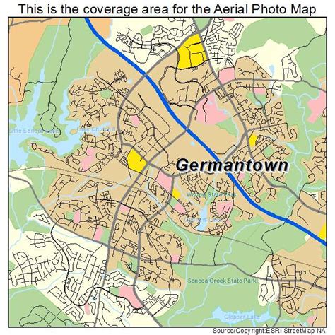 Aerial Photography Map of Germantown, MD Maryland