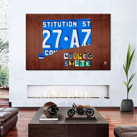 Connecticut License Plate Map Wall Art | Photography | by Design Turnpike