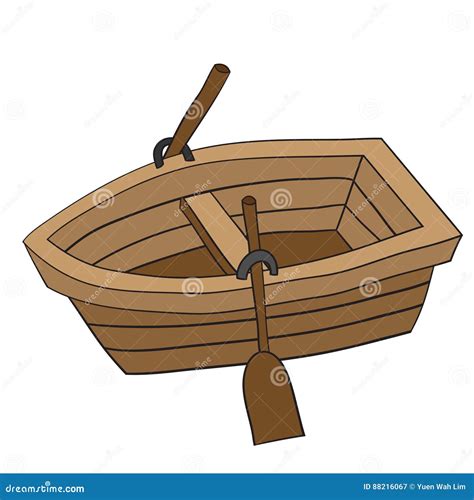 Doodle of Wooden Row Boat stock vector. Illustration of marine - 88216067