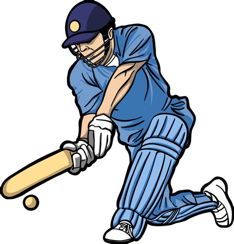 Cricket player batting action clipart 28213023 Vector Art at Vecteezy