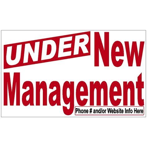 Under New Management Business Banner - The Sign Store NM