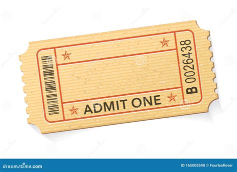 Admit One Event Ticket Template Stock Vector - Illustration of elegant, blank: 165005598