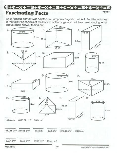 Rectangular Prism Worksheets