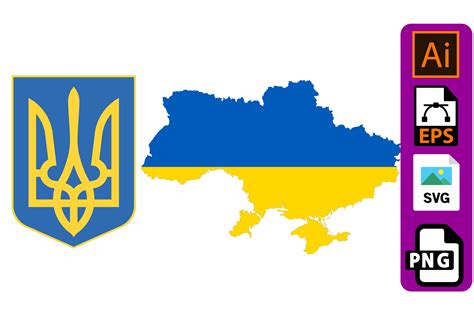 Ukraine Flag and Map Graphic by Rainbow_graphics · Creative Fabrica