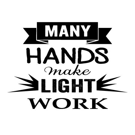 Many Hands Light Work Wall Quotes™ Decal | WallQuotes.com