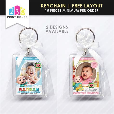 Cocomelon Keychain Souvenir • FREE Layout • Baptism or Birthday ...