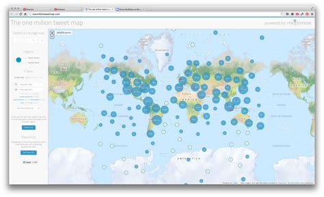 Tweets world map | Map, Interactive map, World map