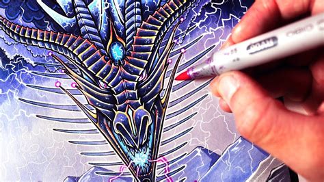 Let's Draw a LIGHTNING DRAGON - FANTASY ART FRIDAY - YouTube