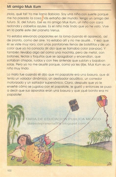 Libros de Primaria de los 80's: Mi amigo Muk Kum - Español Lecturas 3er grado