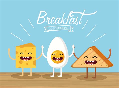 Cartoon Breakfast Items 688401 Vector Art at Vecteezy