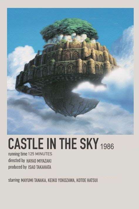 Castle in the Sky Minimalist Movie Poster | Studio ghibli, Studio ...