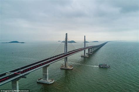 World's longest sea bridge is almost finished in China | Daily Mail Online