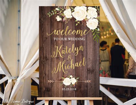 Welcome Wedding Sign Rustic Welcome Wedding Sign Welcome to - Etsy