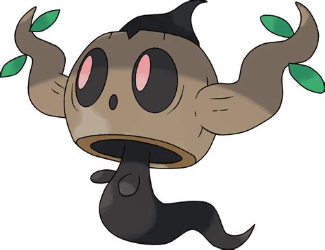 Illustration of Phantump, a grass / ghost Pokemon #708, from "Pokemon X ...