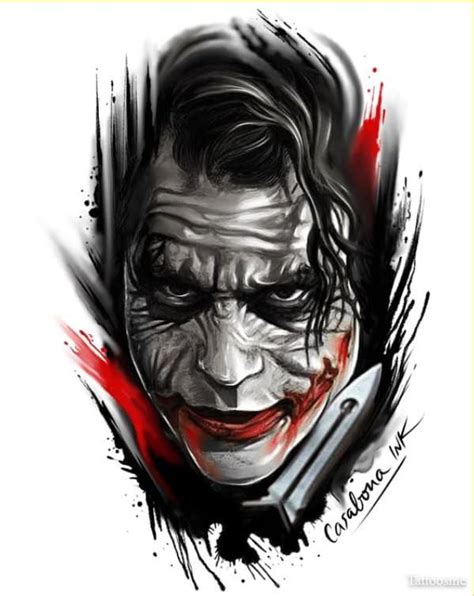 Heath ledger joker tattoo designs photos