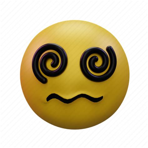 Face, with, spiral, eyes, emoji 3D illustration - Download on Iconfinder