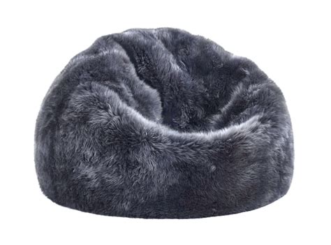 Sheepskin bean bag chair large fur bean bag chair gray | Ultimate Sheepskin