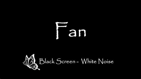 FANTASTIC FAN WHITE NOISE | 10 Hours | Black Screen - YouTube