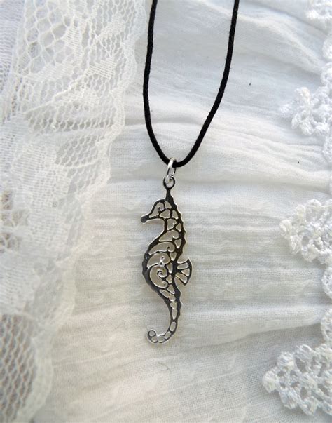 Seahorse Pendant Silver Handmade Sterling 925 Necklace Sea Jewelry ...