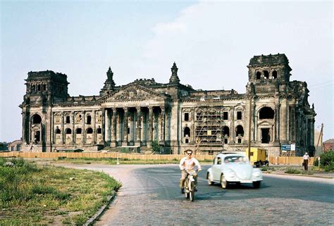 The Reichstag building in Berlin just before the first restoration ...