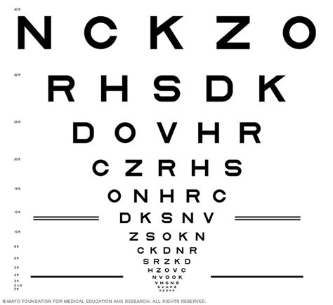 Visual acuity test - Mayo Clinic