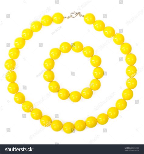 Yellow Beads Bracelet Isolated Stock Photo 236253388 - Shutterstock