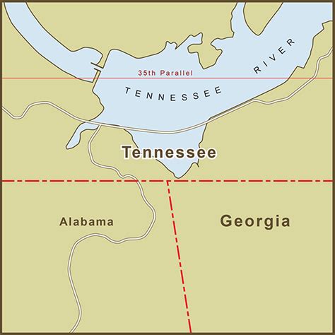 A Map of the Georgia / Tennessee Border Dispute Over Water Rights — am ...