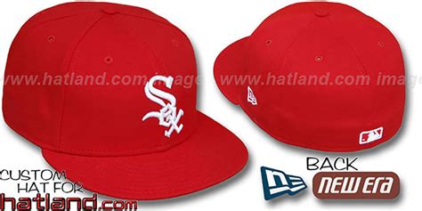 Chicago White Sox TEAM-BASIC Red-White Fitted Hat by New Era