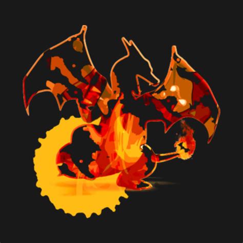 Pokemon - Charizard red fire - Charizard - T-Shirt | TeePublic