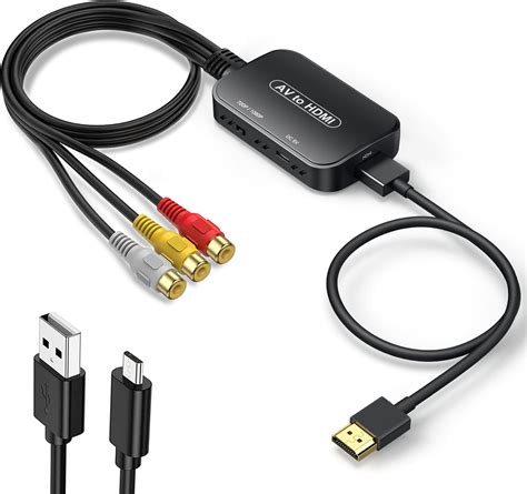 RCA to HDMI Converter,Viagkiki AV to HDMI Adapter,RCA to HDMI Composite ...