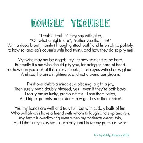 Double Trouble Quotes. QuotesGram