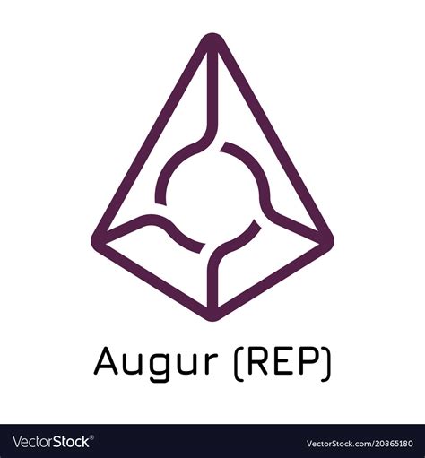 Augur rep crypto coin icon Royalty Free Vector Image