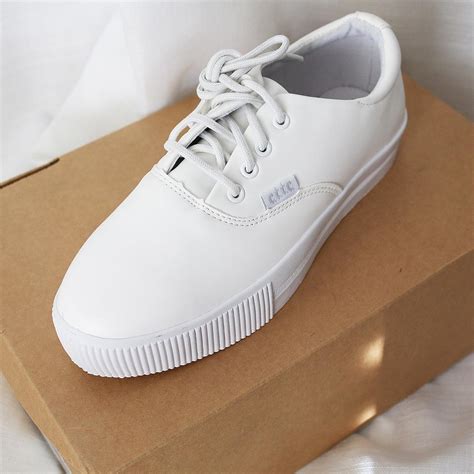 White Platform Sneakers. Brand new, never worn. Sold... - Depop