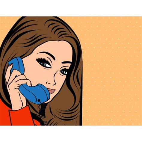 Free Vector | She speaks by phone