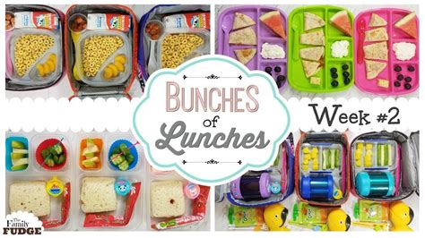 School Lunch Ideas || Bunches of Lunches Week 2 || The Family Fudge | Kids lunch for school ...