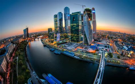 City skylines, cityscape, Moscow, river, skyscraper HD wallpaper ...