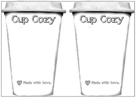 Super Simple Cup Cozy and Template | Crochet mug cozy, Crochet coffee cozy, Cup cozy