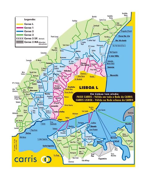 Detailed rail network map of Lisbon | Lisbon | Portugal | Europe ...