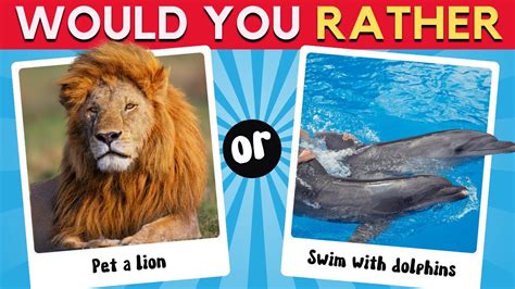 Would You Rather...? Animal Edition 🐶🐻🐰 Pick one Kick one - YouTube