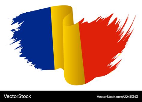 Romania flag symbol icon design romanian flag Vector Image