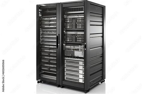 server rack isolated on white background. Generated by AI Stock ...