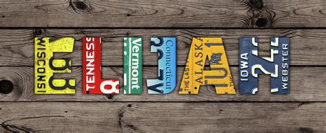 Elijah Name Vintage License Plate Art Lettering Sign Mixed Media by ...