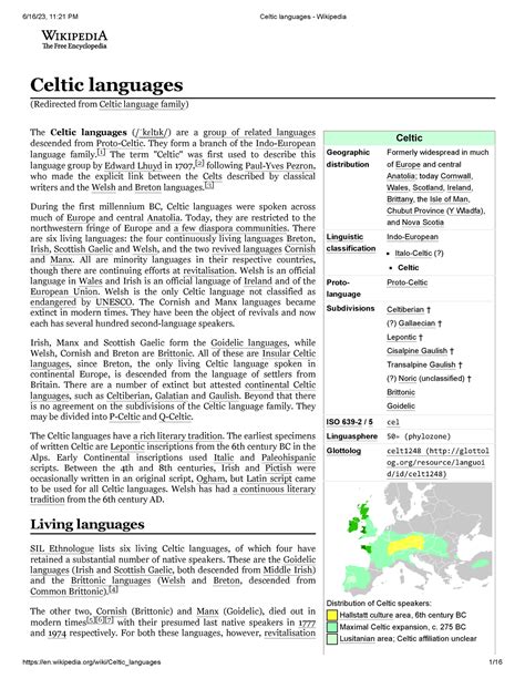 Celtic languages - Celtic Geographic distribution Formerly widespread ...