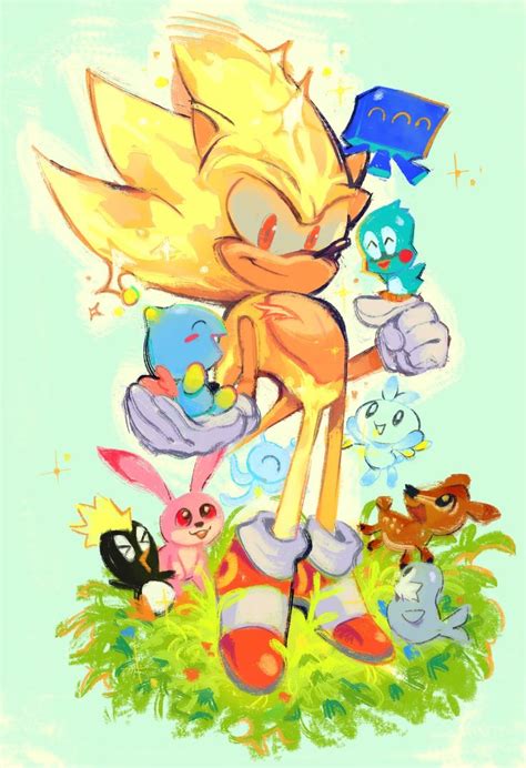 Super Sonic💛Fan art | Sonic fan art, Sonic the hedgehog, Sonic art