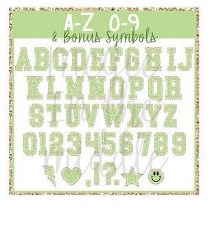 Varsity Patch Letters Pastel Green by McGee in the Middle | TPT