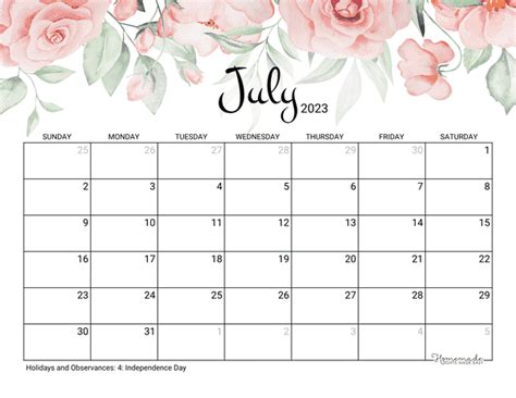 July 2023 & 2024 Calendar | Free Printable with Holidays