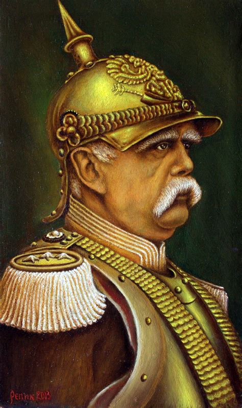 Otto von Bismarck with Pickelhaube