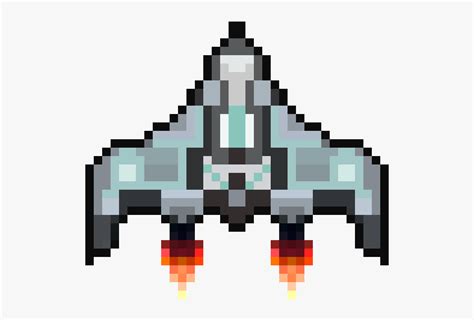 8 Bit Spaceship Png - 8 Bit Spaceship Sprites , Free Transparent Clipart - ClipartKey