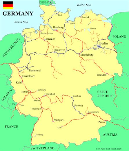 German Map Rivers